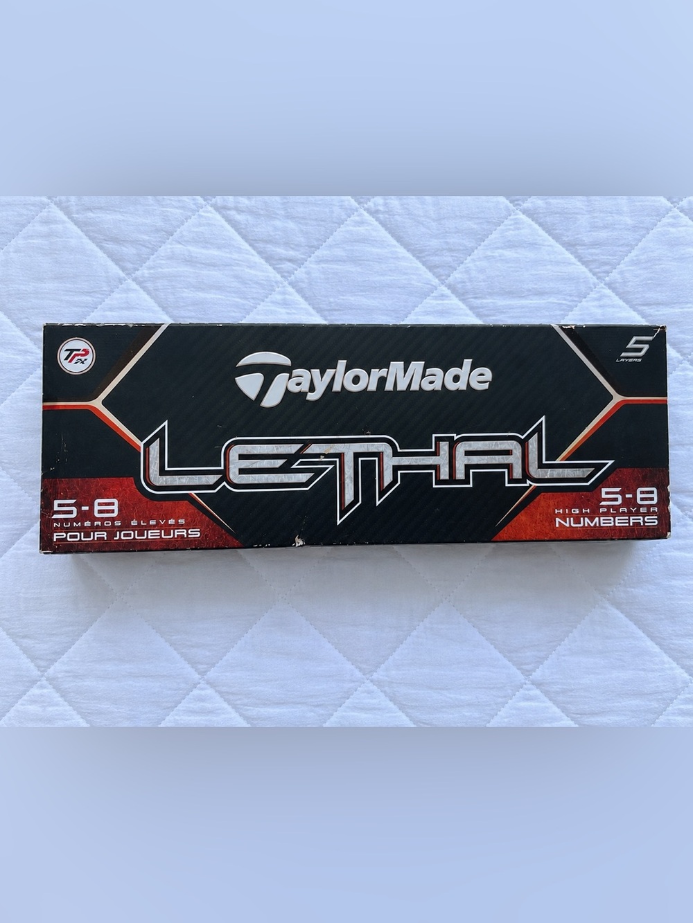 TaylorMade LETHAL Tour Performance Golf Balls One Dozen High Nos 5-8 Rare NIB